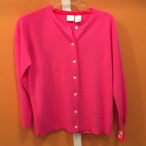 New pink cardigan sweater
